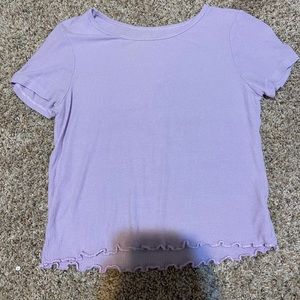 purple american eagle ribbed, lettuce trim…